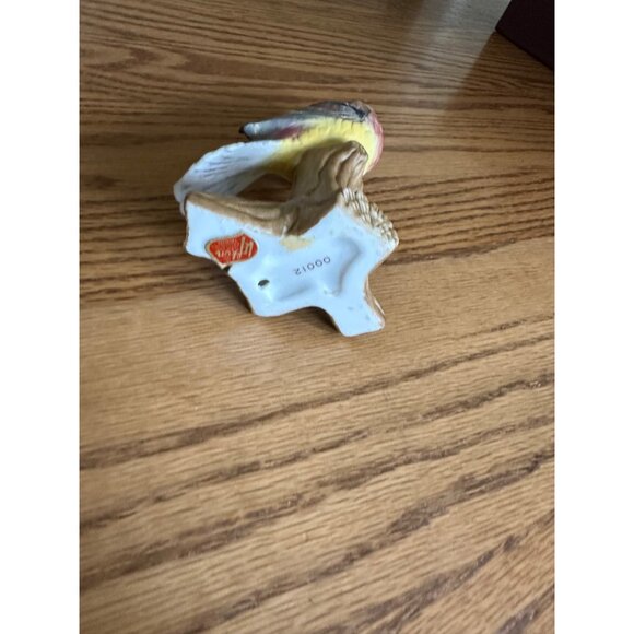 Lefton Ceramic Bird Figurine Waxwing On Branch Home Office Decor Bird Lovers - Picture 9 of 10